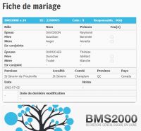 Fiche de mariage
