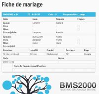 Fiche de mariage - 1953